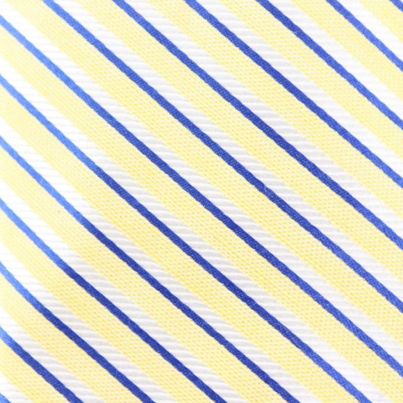Tommy Hilfiger, Yellow and Blue Striped Men's Neck Tie - Picture 3 of 5
